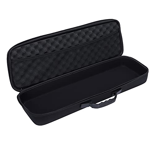 Fishing Rod Case EVA Hard Shell Shockproof Durable Large Capacity Storage Bag Organizer for Fishing Rods and Tackle Gear Black 54cm
