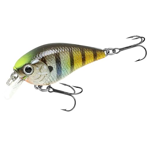 Lucky Craft LC 0.5 Squarebill Crankbait, Silent Fishing Lure for Bass Trout and Pike, Made in Japan, Freshwater Fishing Gear, Hard Bait Bass Lures - color: 175 Flake Flake Kabuki Gill