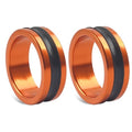 Fishing Lines Puller Ring, Lines Dragger Alloy Ring Shocked Absorption Hand Protecting Rings Assist Device for Leader Line and Hook Knots Adults Beginners Enthusiasts - color: Orange-2pcs