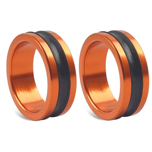 Fishing Lines Puller Ring, Lines Dragger Alloy Ring Shocked Absorption Hand Protecting Rings Assist Device for Leader Line and Hook Knots Adults Beginners Enthusiasts - color: Orange-2pcs
