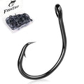FishTrip 25pcs Circle Hooks Saltwater, in-Line 5X Strong Fishing Hooks for Saltwater & Freshwater, Live Bait Non-Offset Wide Gap Fish Hook for Catfish, Striped, Bass, Salmon, Mackerel, Tuna - size: 1#_25pcs