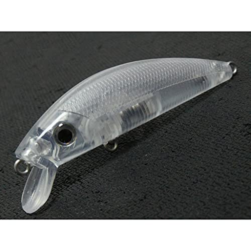 Blank Unpainted Minnow Crankbait Topwater Lipless Jerkbait Fishing Lures - color: UPM219P10