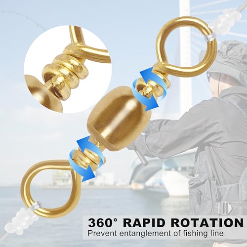Fishing Barrel Swivels 50 100PCS Saltwater Freshwater Swivels Fish Tackle Accessories Fishing Line Connector High Strength Stainless Steel Solid Ring Rolling Fish Swivel - size: 10#, style: 50PCS