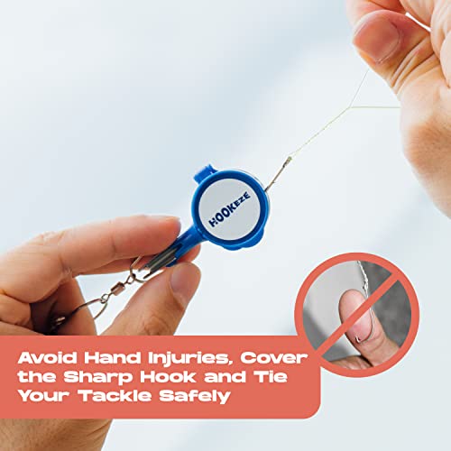 HOOK-EZE Fishing Knot Tying Tool | Protect from Fish Hooks | Tie Fishing Knots Easily | Cool Gadgets for Fishermen | Ice Fly Fishing | Fishing Accessories for Beginner Anglers | Nail Knot Tool - color: Orange, style: Nail Knot