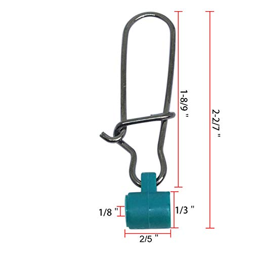 25/50/100 PCS Fishing Line Sinker Slides Duo Lock Snaps High Strength Stainless Steel Sinker Slider Swivel Snap Kit Fishing Tackle - color: Green, size: 100 Pieces