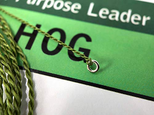 Big HOG Medium All-Purpose Fly Leader - Dries/Streamer/Nymph (Quality USA Made Moonlit Furled Leader) - size: 4-6wt