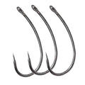 Barbless Fishing Hooks, 50/150pcs Carp Fishing Hooks Trout Hooks Circle Hooks Curve Shank Crank Fly Tying Hooks Carp Hair Fishing Bait Rigs for Freshwater Saltwater Fishing - size: 6#_150pcs