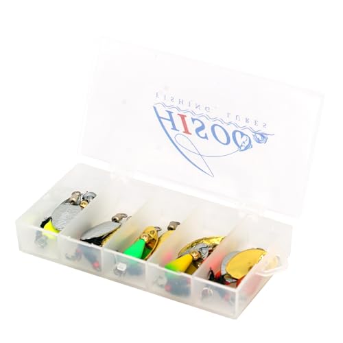 Trout Spinners - Fly Trout Fishing Lures for Bass Salmon Pike, Smallmouth Bass Lures with Brass Spinner for Lake River Fishing - color: Style D-0.1oz/5PCS