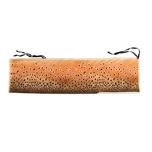 M MAXIMUMCATCH Maxcatch Fly Rod Sock, Thicken Cotton Fabric Protector Rod Cover with 4 Compartments, for 9ft/10ft 4-Sec Fly Rod - color: Brown Trout, size: For 9FT 4-SEC Fly Rod