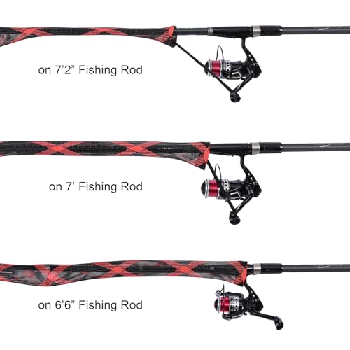 10 Pcs Fishing Rod Sleeves Socks with Lanyard, Fishing Pole Sleeves Rod Cover for Fly/Casting/Sea Fishing Rods