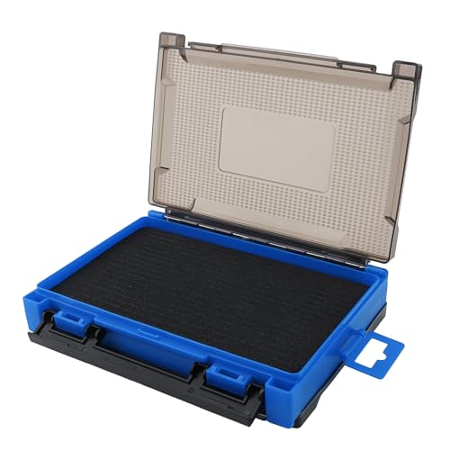 Fishing Accessories Storage Box, Double Sided Tackle Boxes Hook Organizer, Fishing Lure Case for Lure Bait Accessories (Blue) - color: Blue