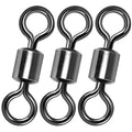 Alwonder Fishing Barrel Swivels, 40 to100-Pack Swivels Fishing Tackle Freshwater Saltwater Swivel Rolling Swivel Heavy Duty Stainless Steel Lures Leaders Line Connectors Terminal Tackle - size: #2/0(165LB)-80 Pack