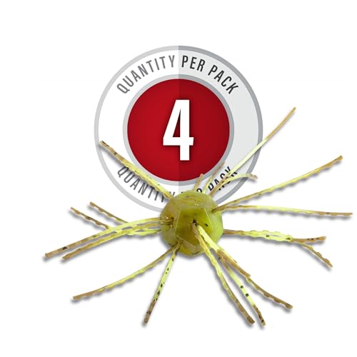 Strike King Tumbleweed Floating Fishing Lure, Finesse Creature Bait, 3-Inches, 4-Pack - color: Summer Craw