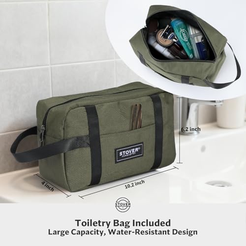 STOVER 45/80/100L U-Zip Rolling Duffel Bag with Wheels, X-Large Durable Travel Duffle + Toiletry Bag, Lay-Flat Opening, Packable w/Shoulder Straps- Use as Luggage or Backpack, Men/Women (Green) - color: U-Zip Green