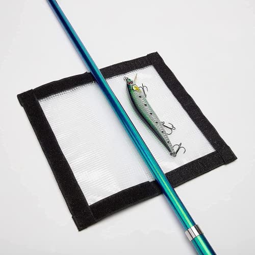 2-8 Pack Fishing Lure Wraps, Resistant Clear PVC Lure Covers for Rod Fabric Hook Protectors