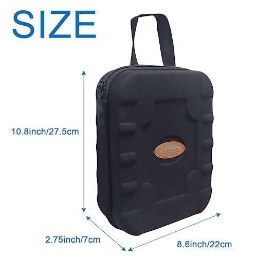 Aventik Fishing Tackle Binder Hard EVA Shell Cover Fishing Bait Organized Storage Saltwater Resistant Fishing Tackle Storage Bag(black) - color: Black