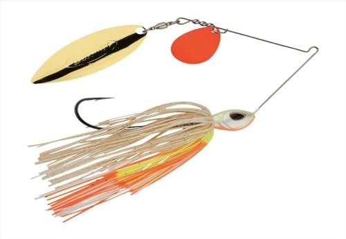 Berkley Power Blade Compact Fishing Spinnerbaits - color: Coleslaw/Orange + Gold, size: 3/8 oz - Colorado Willow