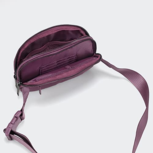 Pander Everywhere Belt Bag for Women, 5 Zipper Pockets Nylon Crossbody Fanny Pack Purse (Purple Lavender) - color: Purple Lavender