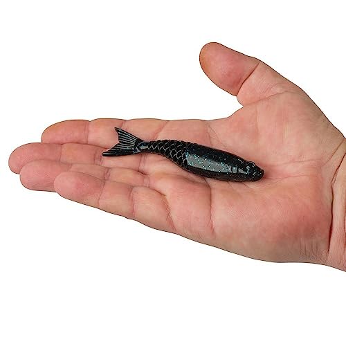 Berkley PowerBait PowerStinger Fishing Soft Bait - color: Black Blue Fleck, size: 4 1/4"