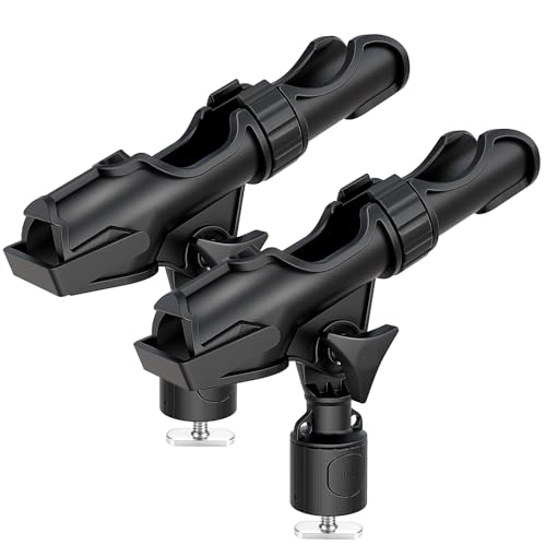 2 Pack Kayak Fishing Rod Holders - Large Size, Adjustable, Durable, Secure Track Mount for Kayak Canoe Anglers, Kayak Accessories