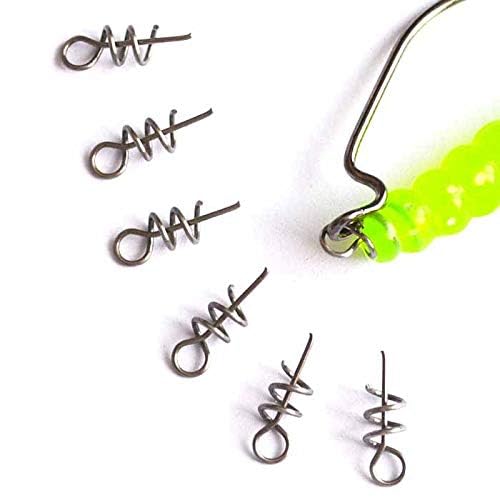 50pcs/Box Fishing Treble Hooks, High Carbon Steel Fishing Hooks Kit, Sharp & Round Bend Fishing Treble Hooks for Catfish Lures Baits Bass Fishing Accessories - color: Swimbait Hooks with Twistlock
