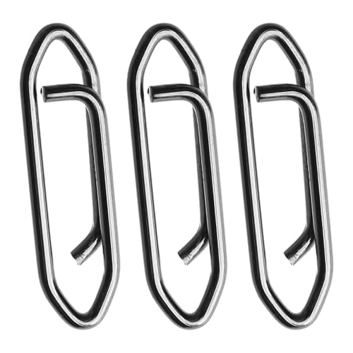 Atibin Stainless Lock Snaps Swivel Steel Saltwater Connector Fishing Snap Line High Strength Fishing Clip Power Lure Connector - color: Black, size: Size6 (177lb) 50 pcs