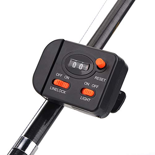 DAUERHAFT Digital Fishing Counter Clip on Rod Fishing Line Fishing Line Meter Counter Material ABS, for Fish Strikes
