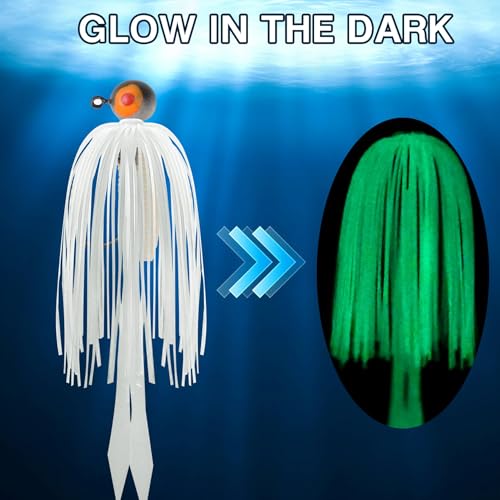 Riverruns Silicone Jig Skirts Fishing Lure Skirt Replacement for Spinnerbaits Bass Buzzbaits Fishing Jigs Fishing Lures Craw Jig Trailers Bass Skirts - color: 8PC 8879 Umbrella Skirt With Tail