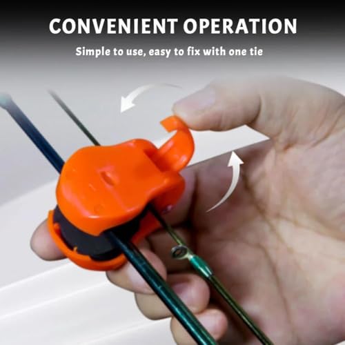 Multifunctional Rod Holder,Fishing Line Knotter Hook Needle, Fishing Pole Straps for Organizing and Protecting, Portable Takedown Beach Auto Fixed Fish Poles Holders - color: Orange