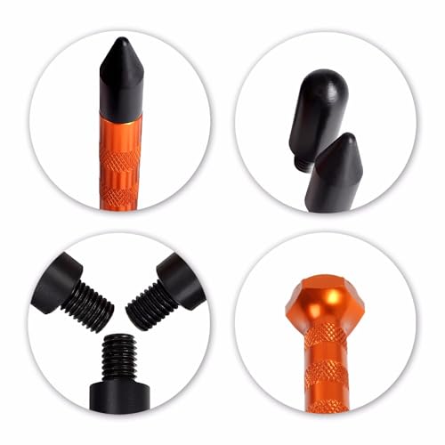 LadyRosian 12PCS Paintless Dent Repair Tools Aluminum Dent Hammer with Knock Down Head Tap Rubber Hammer Set for Car Hail Damage Repair - color: Tool B