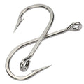 Fishing Saltwater Large Giant Shark and Alligator Hooks Extra Strong Stainless Steel Big Game Fishing Sharp Tuna Catfish Hooks - size: 14/0-5pcs