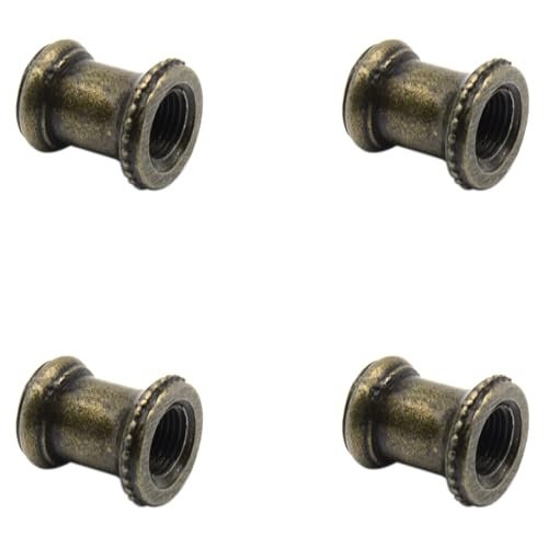 4 PCS Lamp Pipe Coupling 1/8 IP Threaded Antique Bronze Light Fixture Hardware for Lamp Repair Parts - color: Bronze, size: SET-1