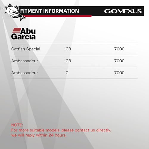 GOMEXUS Power Handle for Abu Garcia Ambassadeur C3/C4/S/SX 5000-7000 Round Fishing Reels Catfish Special Crank - color: Catfish Special C C3 7000