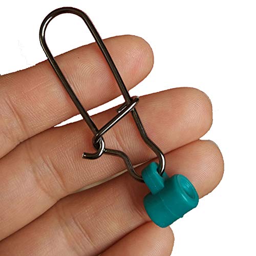 25/50/100 PCS Fishing Line Sinker Slides Duo Lock Snaps High Strength Stainless Steel Sinker Slider Swivel Snap Kit Fishing Tackle - color: Green, size: 50 Pieces