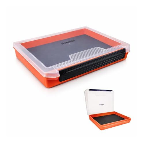 Aventik Fishing Tackle Box Slit Foam Case Jig Box Head Hooks Spinners Spoons Storage Tackle Tray (Orange-3501lure box(1)) - style: Orange-3501lure box(1)