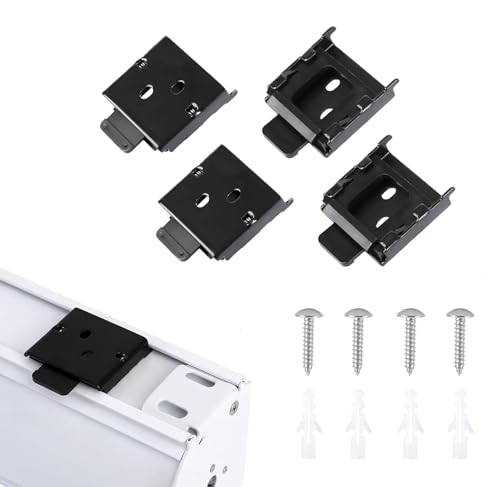 coolaroo Replacement Parts - Outside Mounted Blinds Curtain Rod Bracket Attachment, Vertical Blinds Replacement Parts, Deer Blind Brackets & mini Blind Brackets for Blinds Replacement - color: Black, size: 2 SET