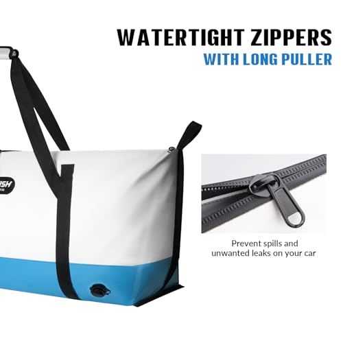 THKFISH Insulated Fish Cooler Bag, Fish Kill Bag for Caught Fish, 40x16in 25x17.5in Portable Waterproof Insulated Fish Bag Keeps Ice for 24 Hours - color: BLUE-40x16x6.5"
