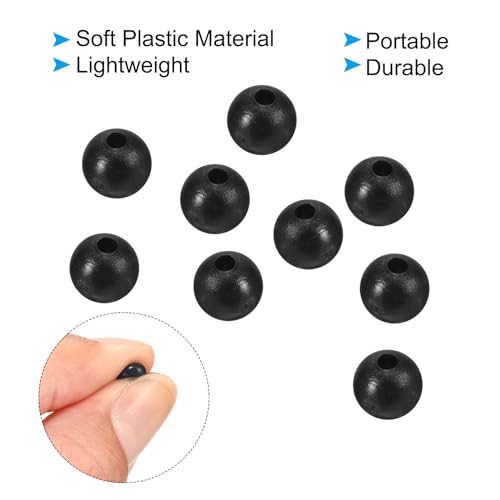 PATIKIL Fishing Beads, Soft Plastic Round Rubber Fishing Bait Eggs Rig Beads Tackle Lures Accessories with Storage Box - size: 5mm