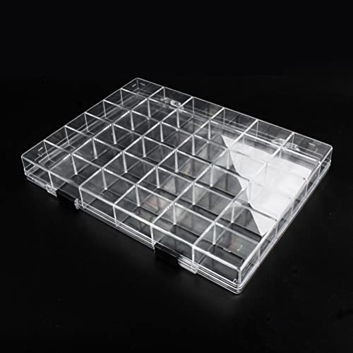 36 Grids Clear Plastic Organizer Box, Craft Storage Container for Beads Organizer, Art DIY, Crafts Jewelry Storage, Fishing Tackles, Rock Collection, 1 Pack - color: 36 Grids-1 Pack