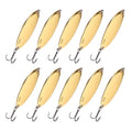 Fishing Spoons Lures, Metal Saltwater Treble Trout Lures Jigging Spoon with Treble Hooks Casting Spinner Baits - color: Gold, size: 14g / 1/2oz