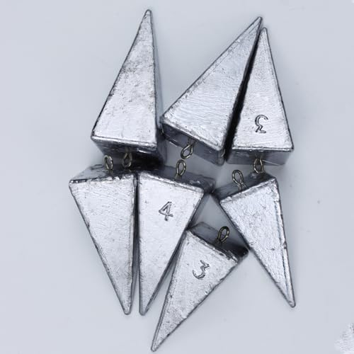 Pyramid Fishing Weights Sinkers for Fishing - size: 3oz, style: 8 Pack Kit