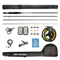 Stealth Fly Fishing Rod Combo Starter Kit - size: 9ft 6wt 4 pc