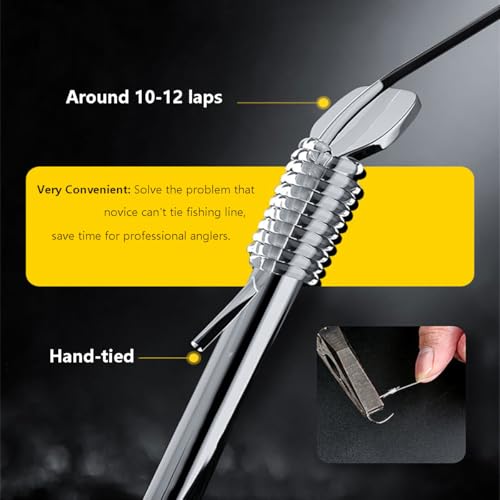 AMHDV Pre Tied Fishing Hooks on Line, Small Fish Hook with Leaders (Pack of 20) - size: 6# (6.6-11lb)