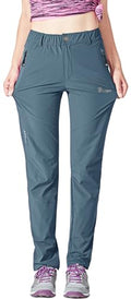 Rdruko Women's Hiking Pants Lightweight Quick Dry Water Resistant Outdoor Travel Fishing Pants with Pockets - color: Dusty Blue, size: XX-Large