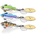 TRUSCEND Swim or Jig Fishing Spinner Baits for Freshwater and Saltwater, Rooster Tail Fishing Lures for Trout Bass Walleye Crappie Salmon Pike, Blade Bait with Copper Blade - color: B-2.6"-1/2oz