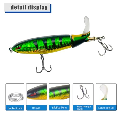 Multi Jointed Swimbait Saltwater Fishing Lures with Sharp Treble Hooks, Bass Fishing Lures Walleye Trout, Lifelike Slow Sinking Fish Bait Lures Kit Freshwater - color: Whopper Lure