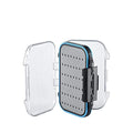 Gonex Fly Boxes for Fly Fishing Jig Boxes Two-Sided Waterproof Lightweight Fly Fishing Box Easy Grip Transparent Lid Fly Fishing Lures Box, 4.1"x 3.0"x 1.2", Grey - color: Grey, Black, Transparent, size: Size A (4.1"x 3.0"x 1.2")