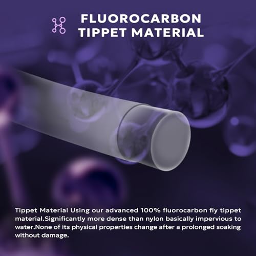 SF Clear Fluorocarbon Tippet Line Fly Fishing Tippets Leaders Trout 75M 100M 0X 1X 2X 3X 4X 5X 6X 7X - color: Fluorocarbon/3 Pcs with Tippet Holder/30M, size: 5-6-7X/30M