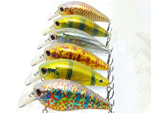 Minnow Crankbait for Bass Fishing Bass Lure Jerkbait Fishing Lures and Tackle Box - color: HC25KB4