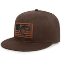 Fishing Gifts for Men - Snapback & Trucker Hats - American Flag Outdoor Fishing Hat - color: 10.camel Flatbrim (Bassflag)